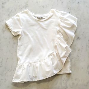 White ruffled Habitual girls blouse